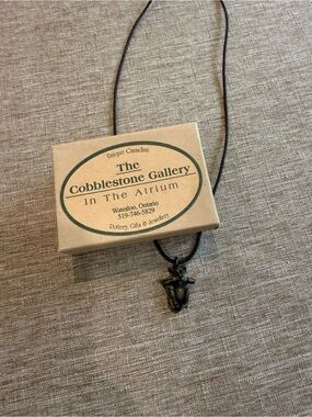Monkey Speak No Evil Pendant on Black Cord